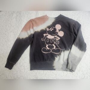 Disney Mickey Mouse Tie-Dye Sweater - Black, Pink, White